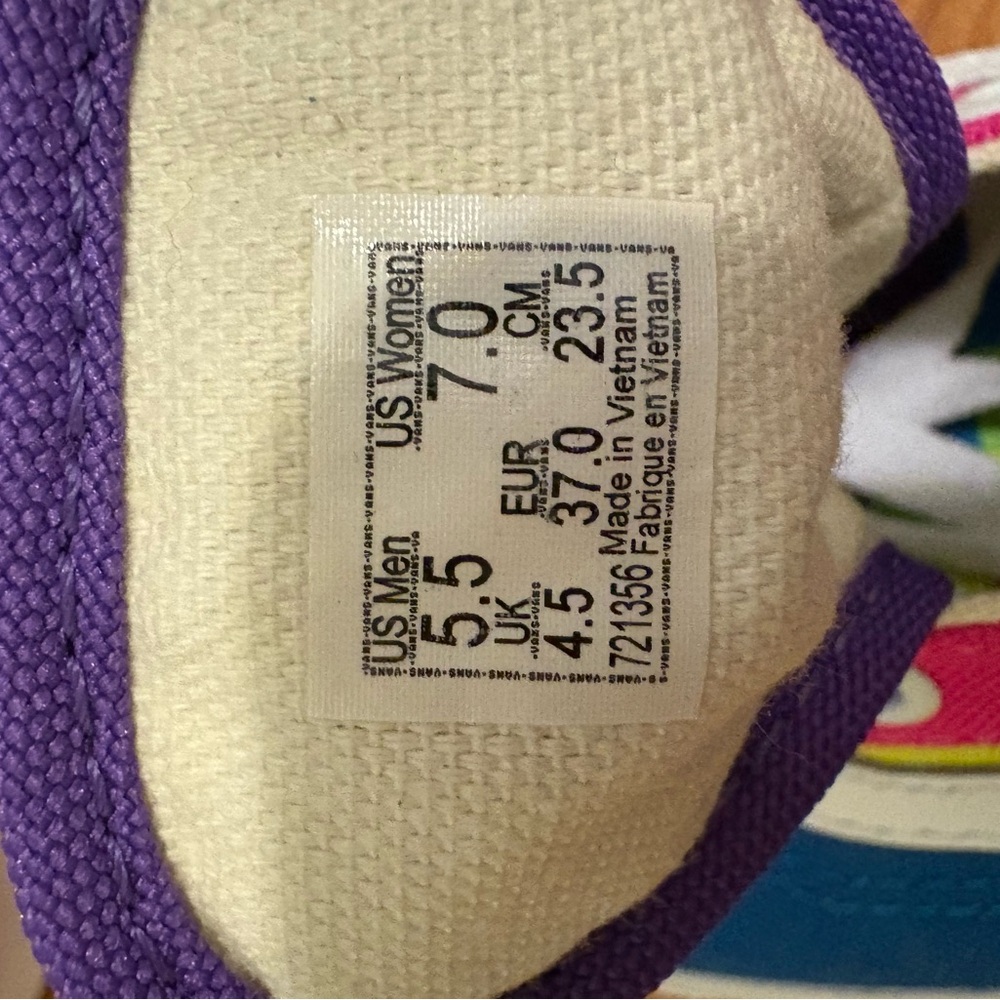 Vans Kids Multicolor Sneakers - Picture 2 of 4
